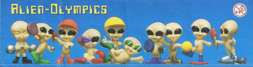 Fremdfiguren 1998 Komplettsatz + 1 BPZ Borgmann Alien Olympics 